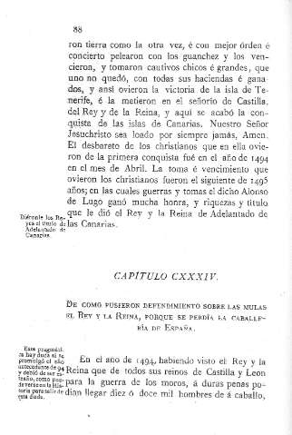 CXXXIV. De cómo pusieron defendimiento sobre las mulas el Rey y é la Reyna...