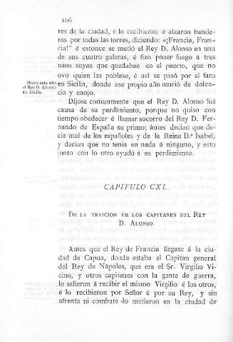 CXL. De la traycion de los capitanes del Rey D. Alonso