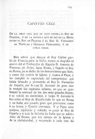 CXLI. De la gran liga que se hizo contra el Rey de Francia...