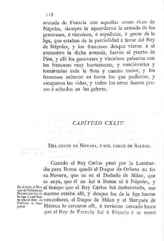 CXLIV. Del cerco de Novara y del cerco de Salzas