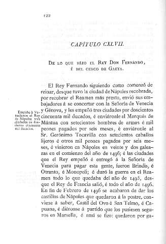 CXLVII. De lo que hizo el Rey Don Fernando, é del cerco de Gaeta