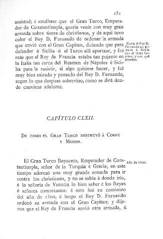 CLXII. De cómo el Gran Turco destruyó a Corfú y Modon