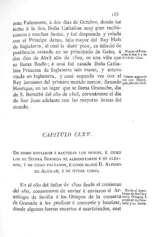 CLXV. De cómo enviaron a bautizar los moros...