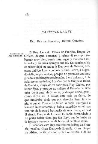 CLXVI. Del Rey de Francia, Duque de Orliens