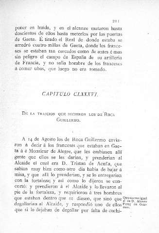 CLXXXVI. De la traición que hicieron los de Roca Guillermo