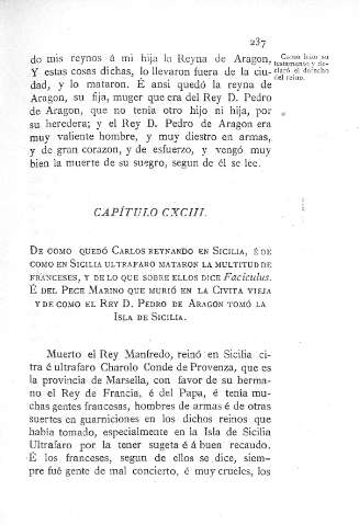 CXCIII. De como quedó Carlos reinando en Sicilia...