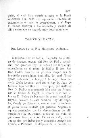 CXCIV. Del linaje de el Rey Manfredo de Sicilia