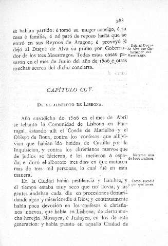 CCV. De el alboroto de Lisbona