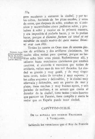 CCXIX. De la batalla que ovieron franceses é venecianos