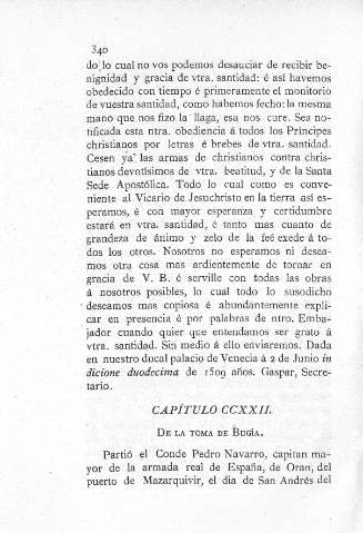 CCXXII. De la tomade Bugía