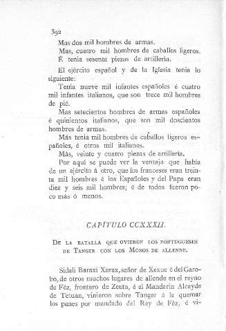 CCXXXII. De la batalla que ovieron los portugueses de Tanger con los moros de allende
