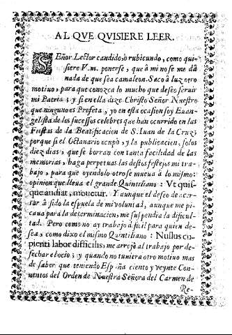 Al que quisiere leer