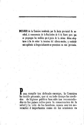 Dictamen de la Comisión nombrada por la Junta provincial de sanidad