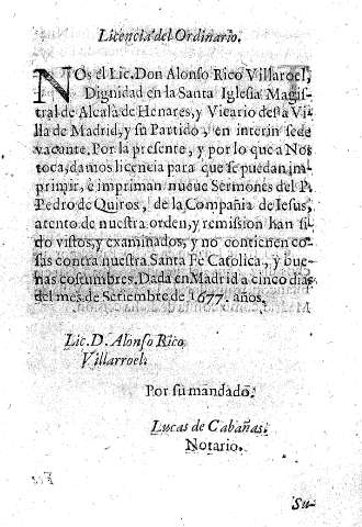 Licencia del Ordinario.