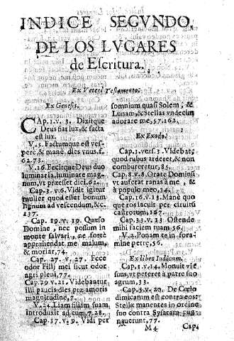 Indice segundo de los lugares de escritura.