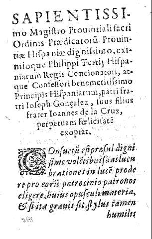 Sapientissimo Magistro Provintialisacri Ordinis Praedicatoru Provintiae Hispaniae ...