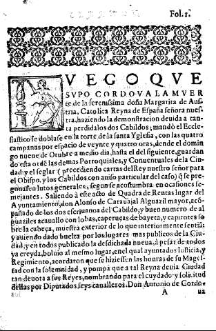 Luego que supo Cordova la muerte de la serenissima doña Margarita de Austria, ...