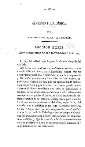 Síntesis Psicológica. Armonía del alma. Composición. Lección XXXII.