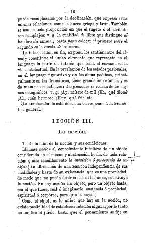 Lección III.
