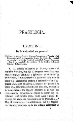 Prasología. Lección I