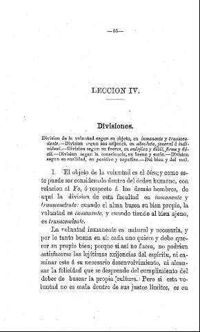Lección IV.