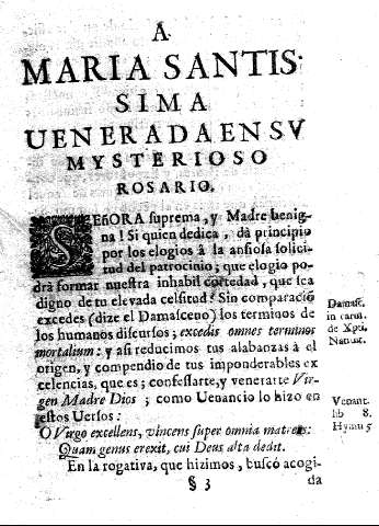 A Maria Santissima Venerada en su Mysterioso Rosario.