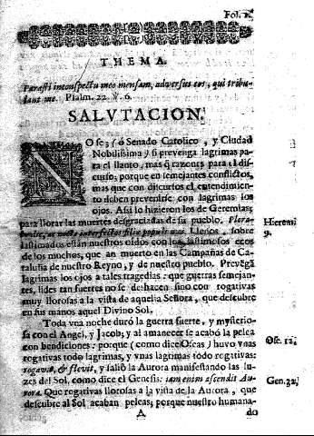 Thema. Salutacion.