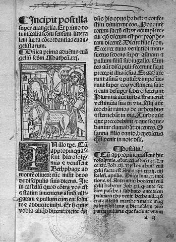 [Incipit postilla super evangelia. Et primo dominicalia... ] a ii