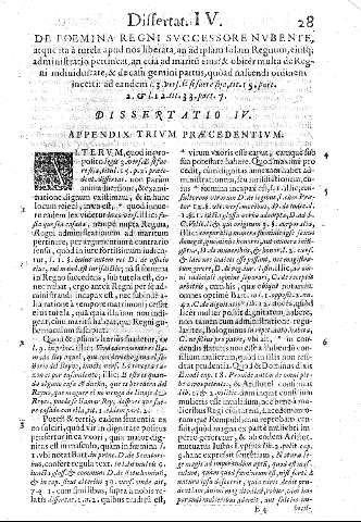 Dissertatio IV. De Foemina Regni successore nubente ...