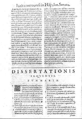 Dissertationis sequentis. Summaria.