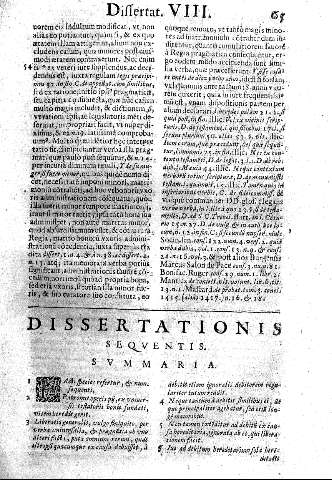Dissertationis sequentis. Summaria.