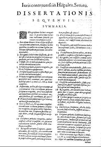 Dissertationis sequentis. Summaria.
