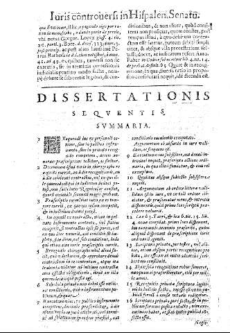 Dissertationis sequentis. Summaria.