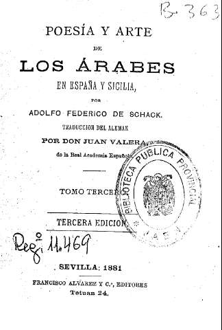 Poesía y arte de los árabes en España y Sicilia