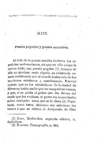 XIII. Poesía popular y poesía narrativa