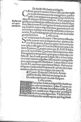 De santo Michaele archangelo