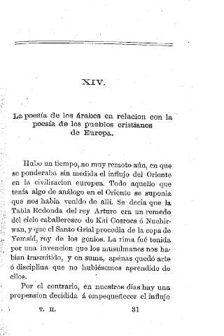 XIV. La poesía de los árabes en relación con la poesía de los pueblos cristianos de Europa