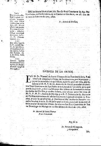 Licencia de la Orden