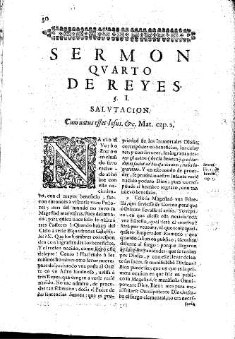 Sermon Qvarto. De Reyes. 