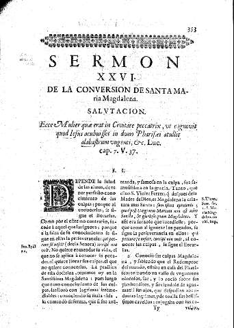 Sermon XXVI. De la Conversion de Santa Maria Magdalena
