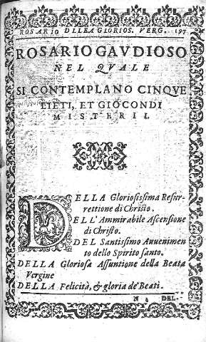 [Rosario dlla glorios. ...] N 3