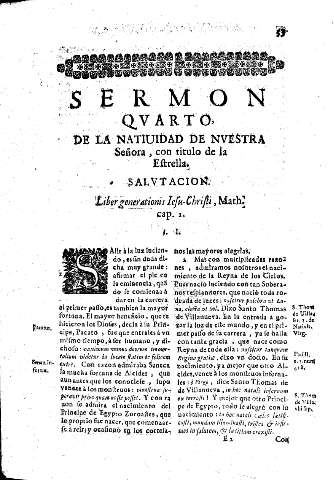 Sermon Qvarto. De la Natiuidad de Nuestra Señora, con titulo de la Estrella