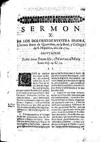 Sermon X. De los Dolores de Nvestra Señora