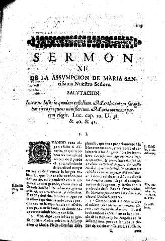 Sermon XI. De la Assumpcion de Maria Santissima Nuestra Señora