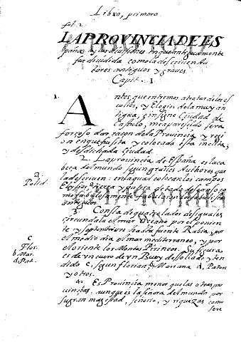 Libro Primero. Las provincias de España