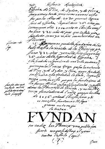 Fvndan en cadiz los Phenices... Capit. 7