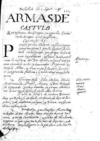 Armas de Castulo. Capitulo 15