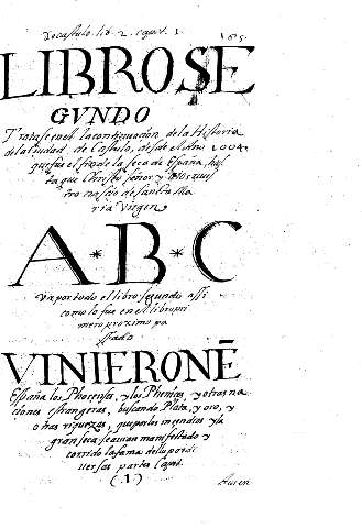 Libro Segundo. Vinieron de España los Phocenses, y los Phenices... Capit. 1