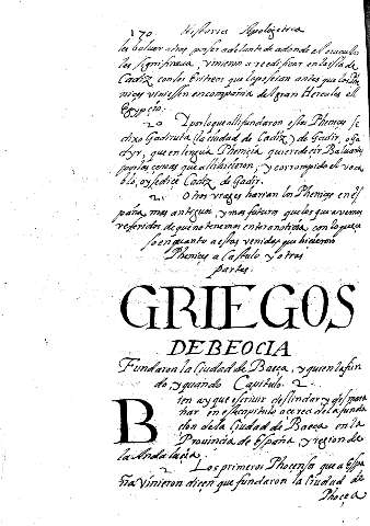 Griegos de Beocia. Fundaron la ciudad de Baeca... Capitulo 2