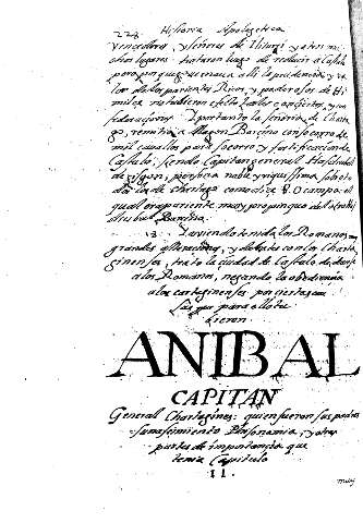 Anibal. Capitan General Chartagines. Capitulo 11